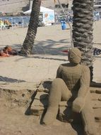 sand man on the beach