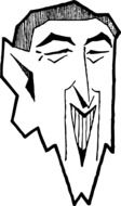 woodrow wilson, caricature head portrait