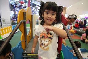 girl at children's room