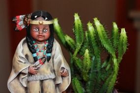 indians girl like sculpture