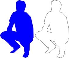 squatting man adult relaxation