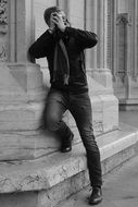 black-and-white photo of the working day of the photographer