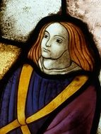 image on the stained glass window