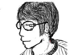 portrait of son hyeong, pencil drawing