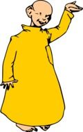 buddhist monk in yellow robe