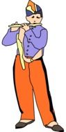 man playing flute