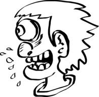 man psycho mad drawing
