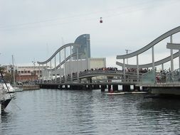 modern bridge in Barcelona