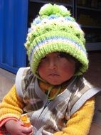 portrait of a small child in peru