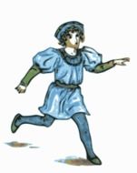 man in a medieval costume as a graphic image