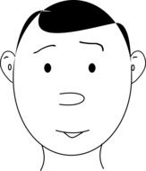 man head face drawing