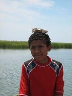 boy with crab