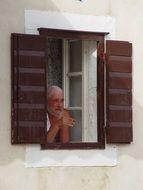 Senior in the window