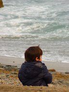 child on the sea