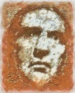 abstract portrait of a man face