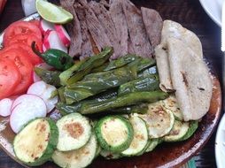 assorted vegetables with meal