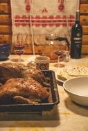 baked chicken on the table