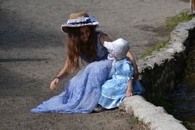 children in history costumes