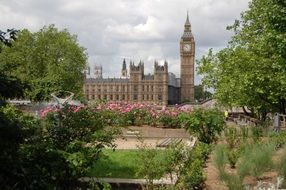 Westminster and Big Ben at summer, uk, england, london