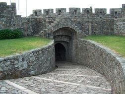 stone entrance door to the Castle of Santa Maria da Feira