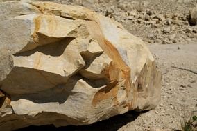 beige stone on a quarry