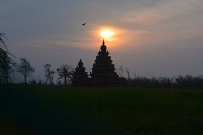 mahabalipuram sunrise shore night nature