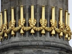 gold inserts on a column in Berlin