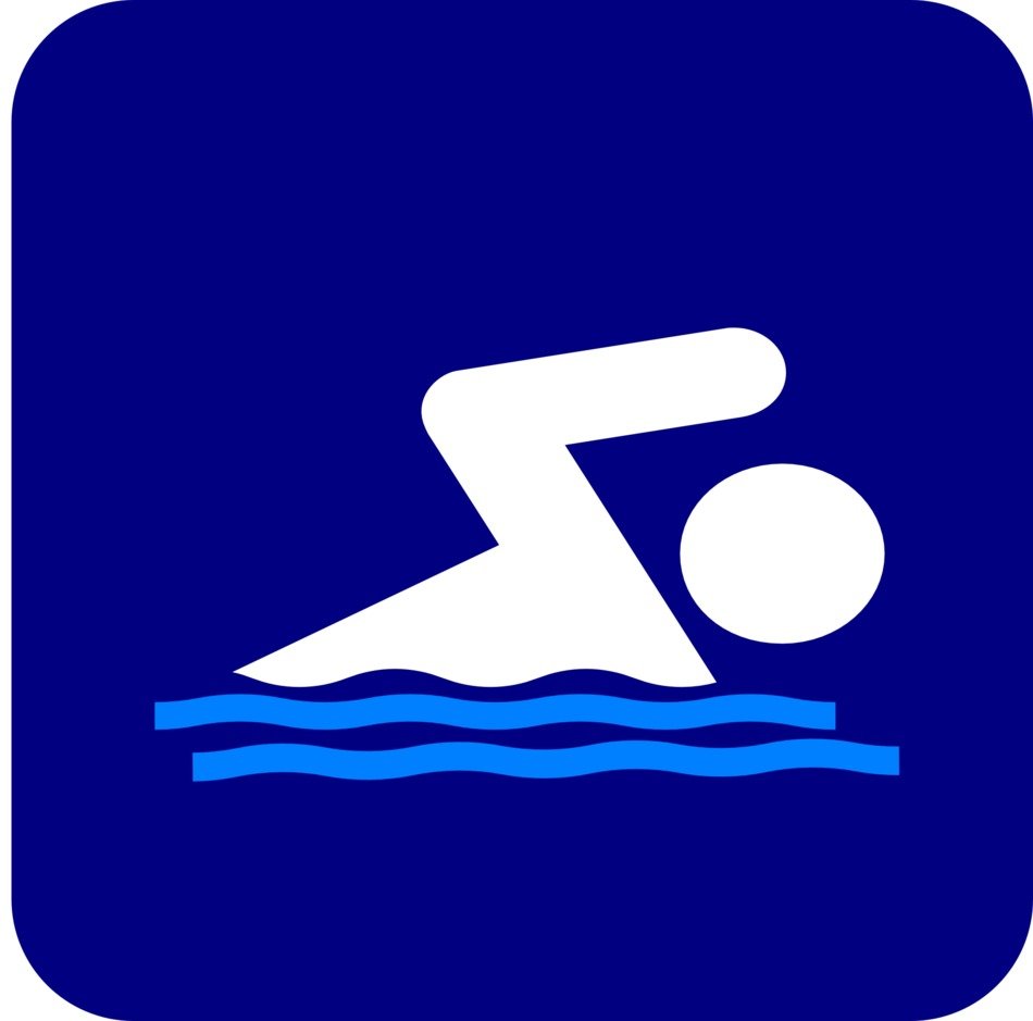 clipart of logo with olympic swimmer
