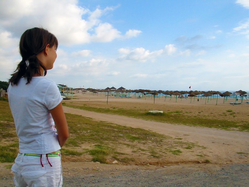 Girl near the beach