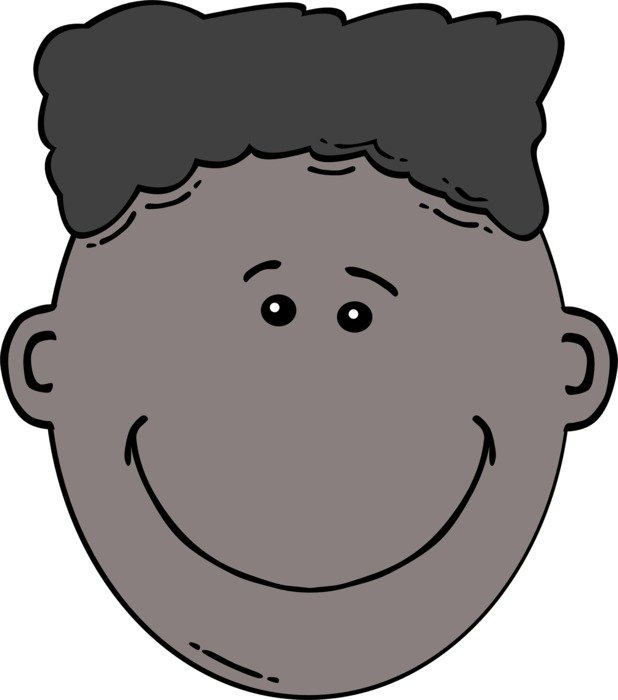 black face kid as a drawing
