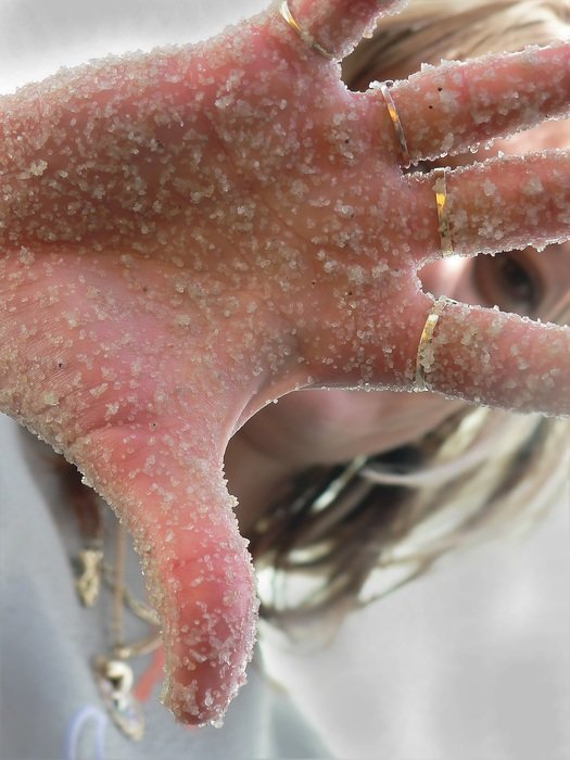 insanely beautiful hand with sand