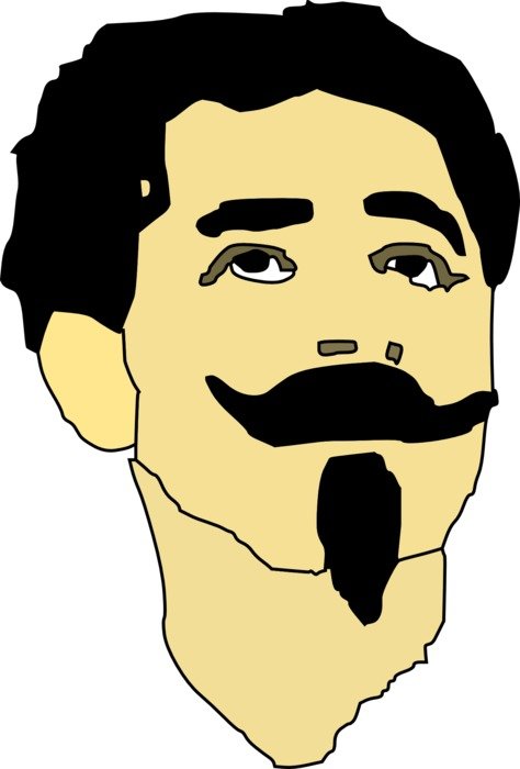 clipart of the goatee man