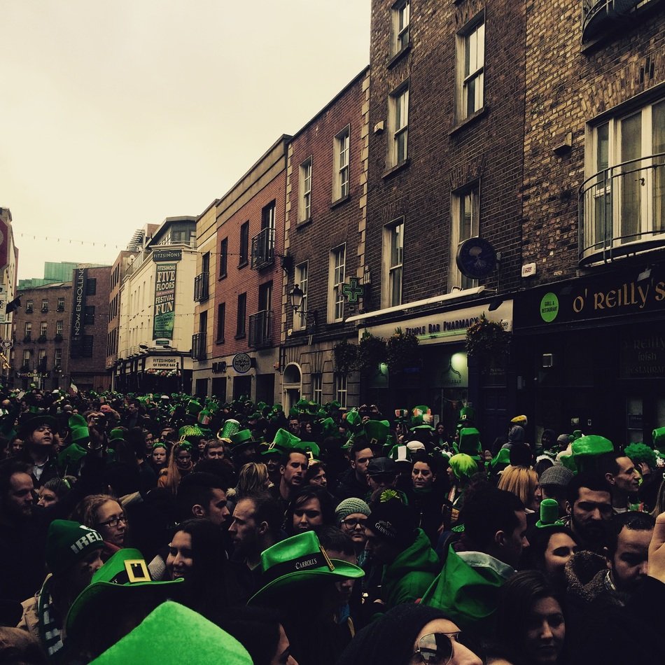 people in green at St. Patrick's parade