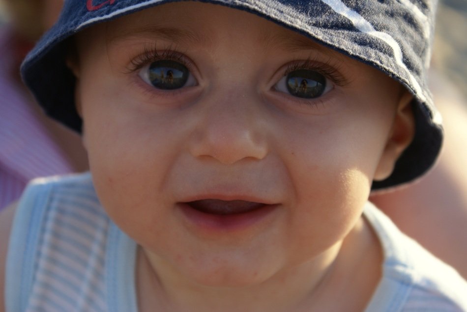 portrait of a child with big eyes