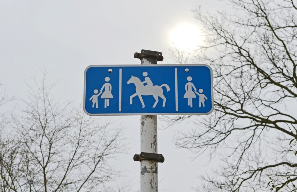 traffic sign for horse riding