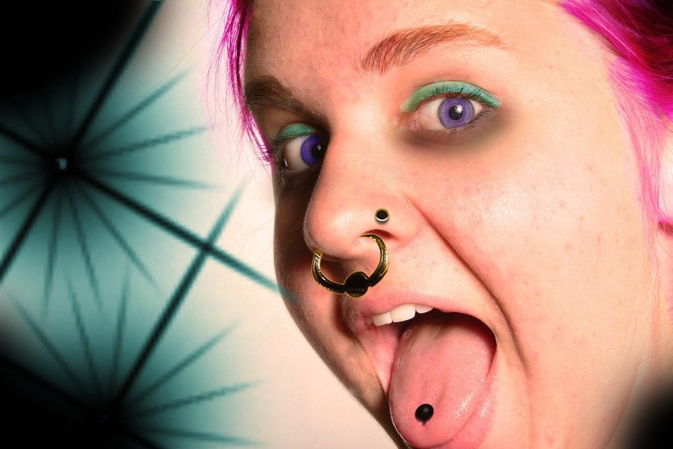 portrait of a girl with piercings