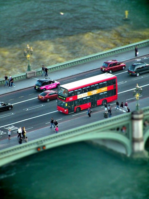 double decker red bus in London
