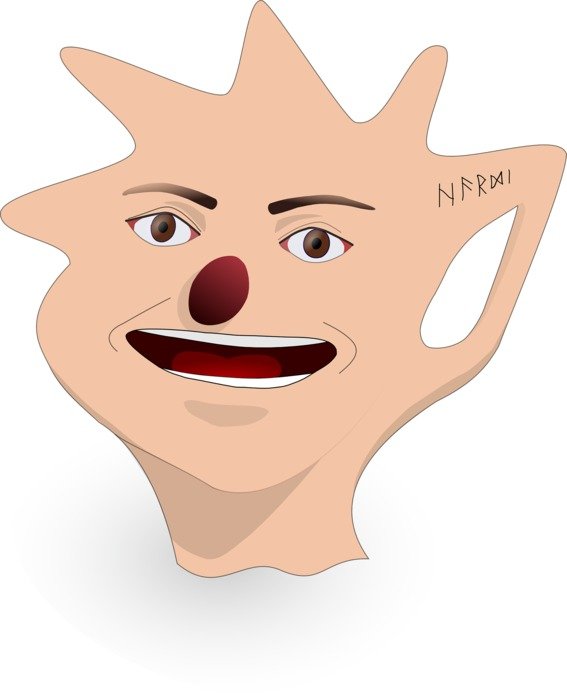 graphic image of a hand with a face