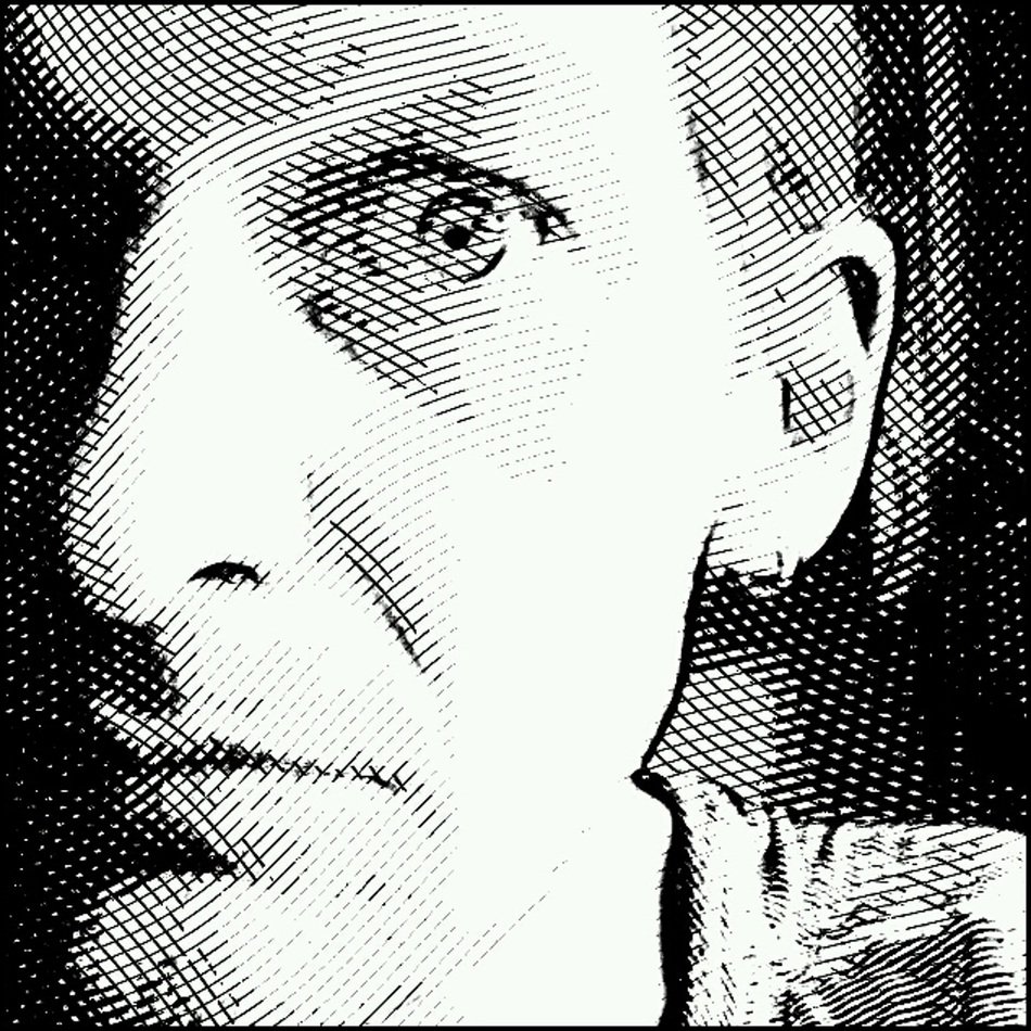 self portrait through digital filter