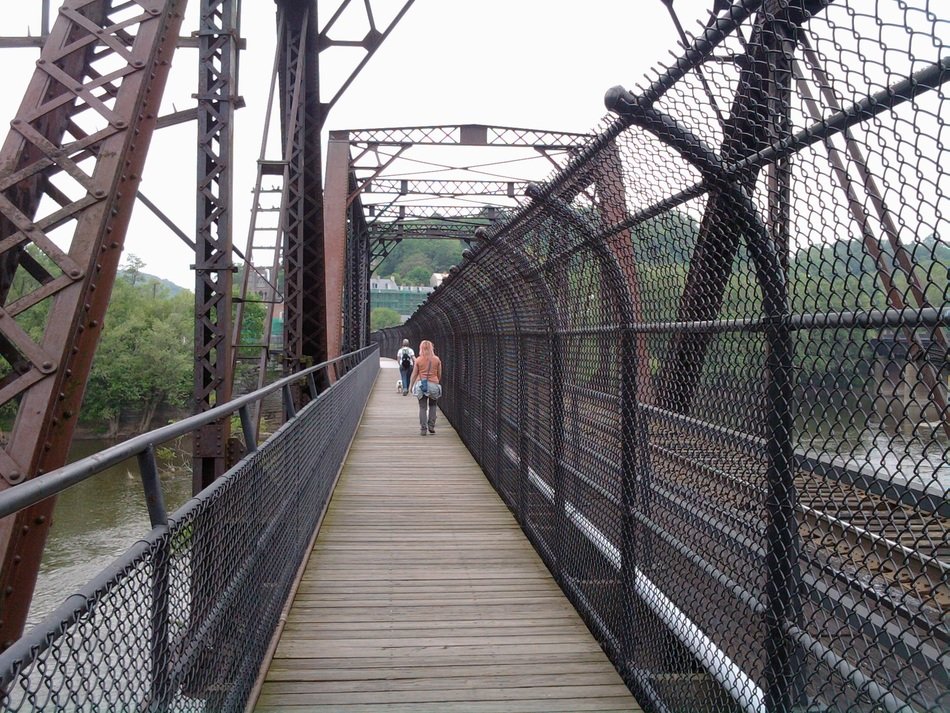 footbridge above the water in Virginia, USA