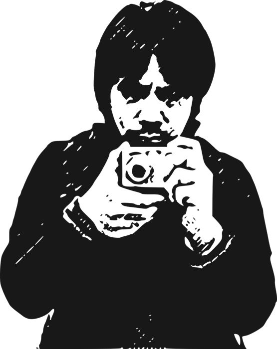 camera man drawing