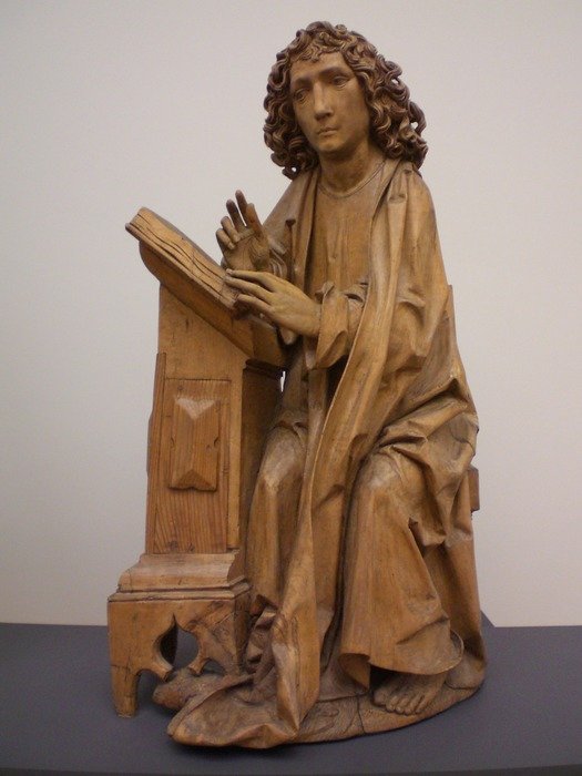 Wooden statue of saint