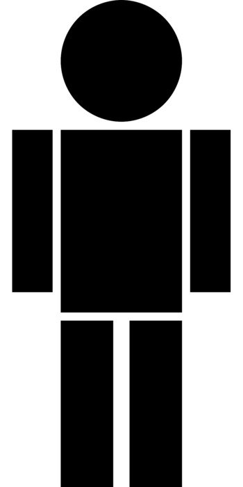 clipart of the male silhouette