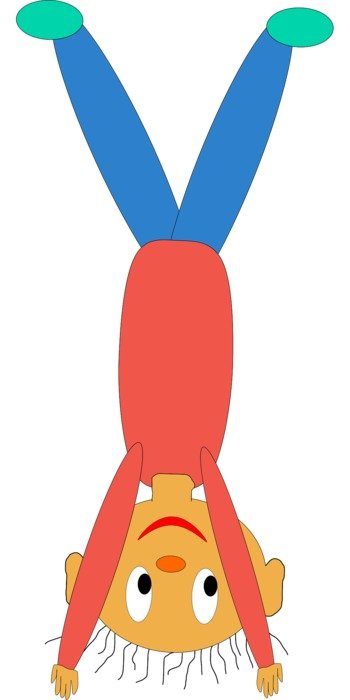 handstanding child