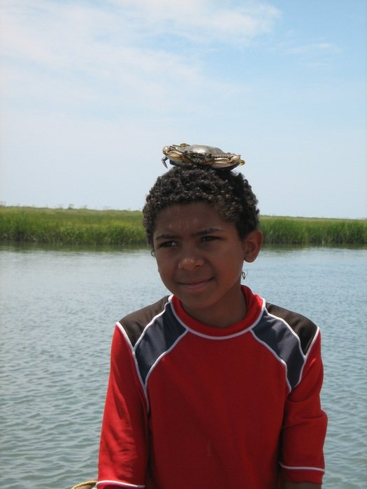 boy with crab
