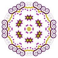 Vintage purple lilac purple mosaic petal flower N2
