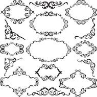 Victorian swirl ornate set