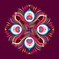 Peacock feather in white background