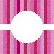 Pink vertical striped jeans card