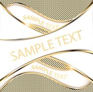 gold background with a wave and shine